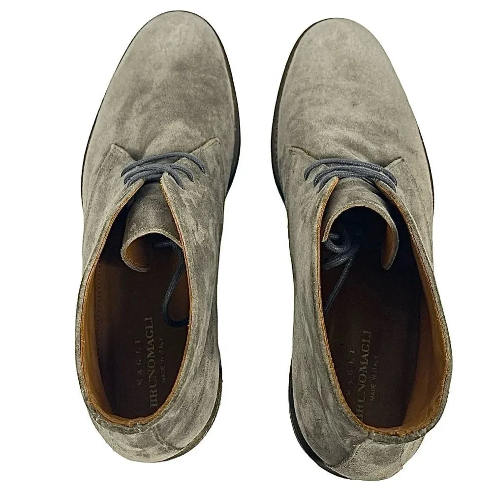 🔥 Bruno Magli “Joker” Gray Suede Chukka Boots – Italian Luxury | Size 10.5M